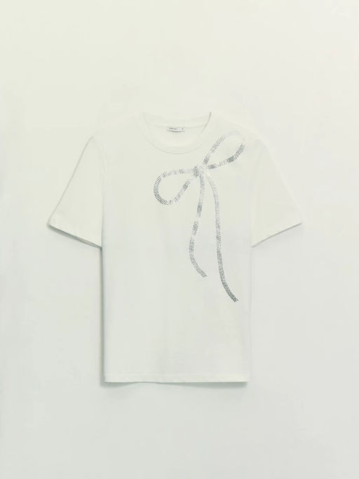 Футболка с бантом из блесток / Zarina