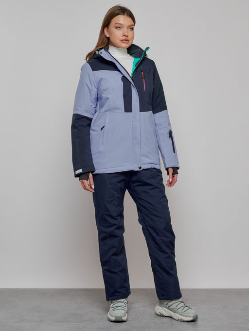 Горнолыжный костюм женский зимний фиолетового цвета 03307F - Chunmai фото 3