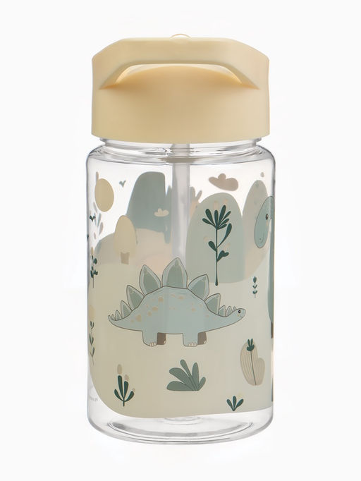 Поильник детский с трубочкой «Дино», 350мл., цвет бежевый Крошка Я