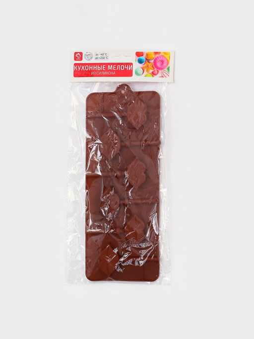 Цена за 3 шт. Форма для леденцов Доляна Поцелуй, силикон, 24?9.4?1.5 см, 6 ячеек (4?2.4 см), с палочками, коричневая