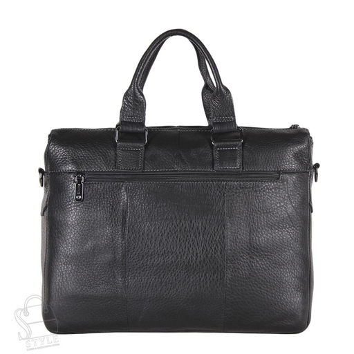 Портфель мужской кожаный 0067Z black Zinimsk
