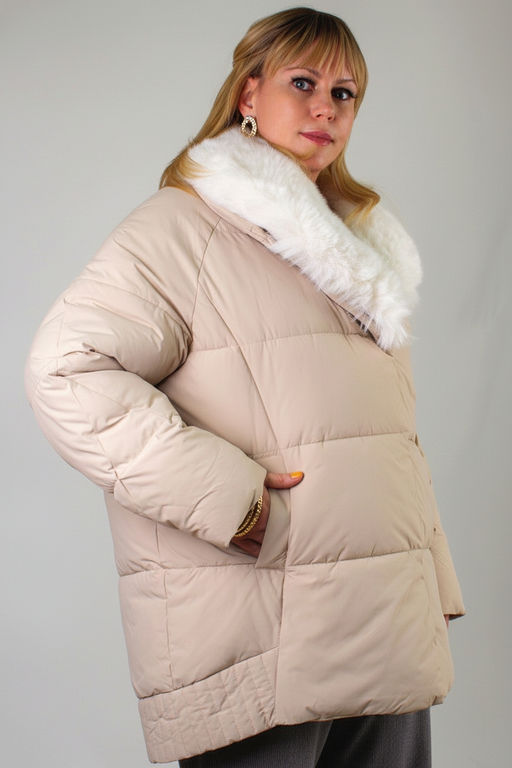 Куртка с меховым воротником арт.6677 зима, евро-зима