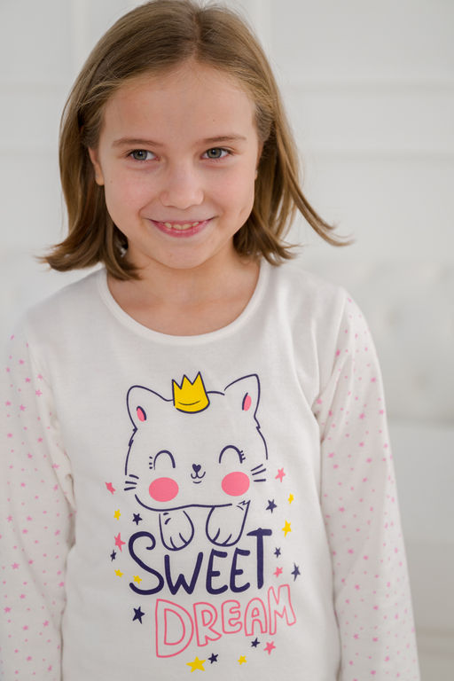 Пижама подростковая из футера Кисонька звездный