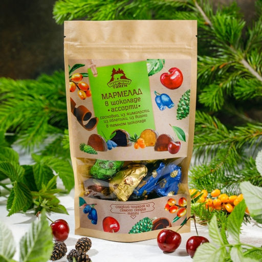 Мармелад в шоколаде крафт-пакет 150 гр