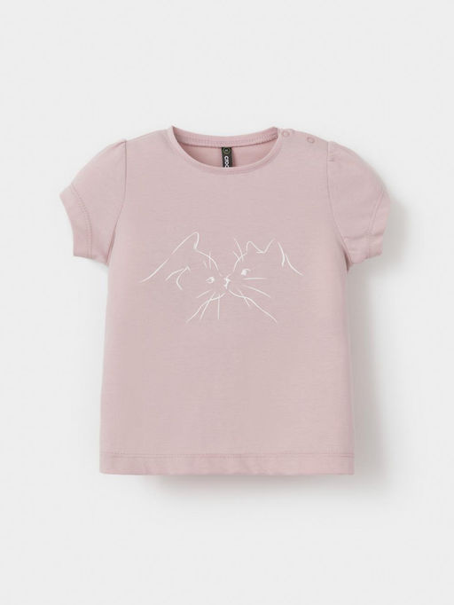 КР 302454/розово-бежевый 2706 к639 фуфайка (футболка) д/дев яс