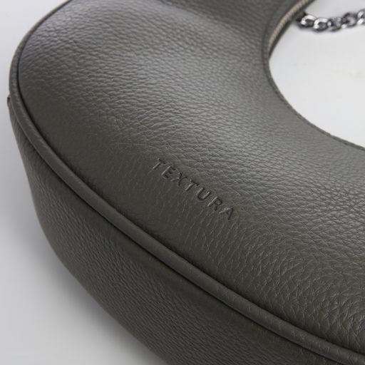 Сумка женская хобо на молнии, цвет серый - Textura фото 5