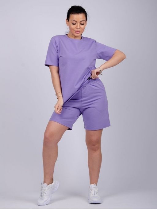 Костюм Лайф сирень, футер с лайкрой - Малина фото 4