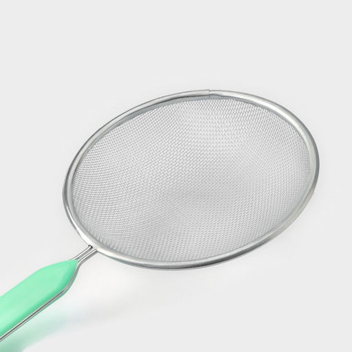 Сито с ручкой Доляна Хозяюшка, d=14 см, цвет зелёный  фото 7