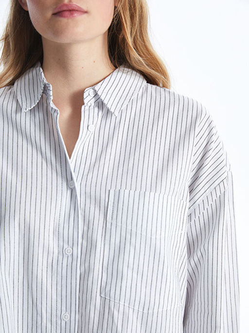 ?izgili Oversize Oxford Kad?n G?mlek - Waikiki фото 3