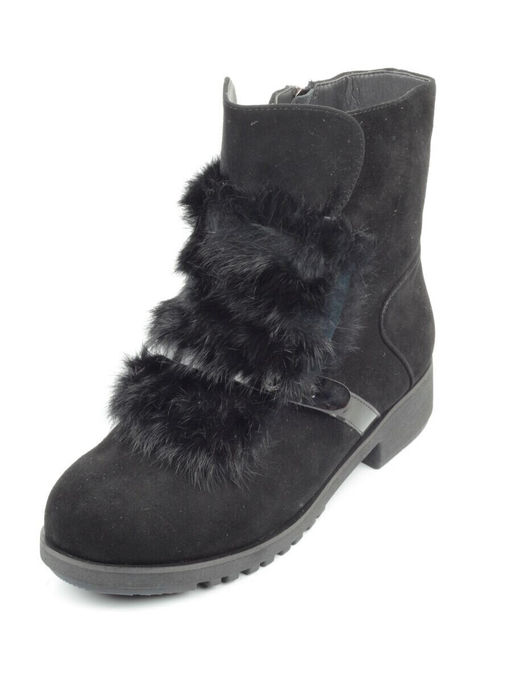 04-907E-7Y1 8J43M Ботинки зимние женские (натуральная замша, натуральный мех)
