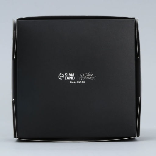 Цена за 5 шт. Коробка для конфет, кондитерская упаковка, 4 ячейки, Настоящему мужчине, 10.5?10.5?3.5 см