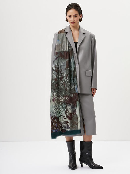 Палантин жен. шерсть+шелк 95х200 JG43-8530-12