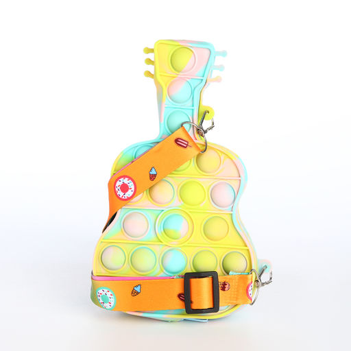 Сумка детская «Гитара» Выбражулька, для девочки, pop it, разноцветная