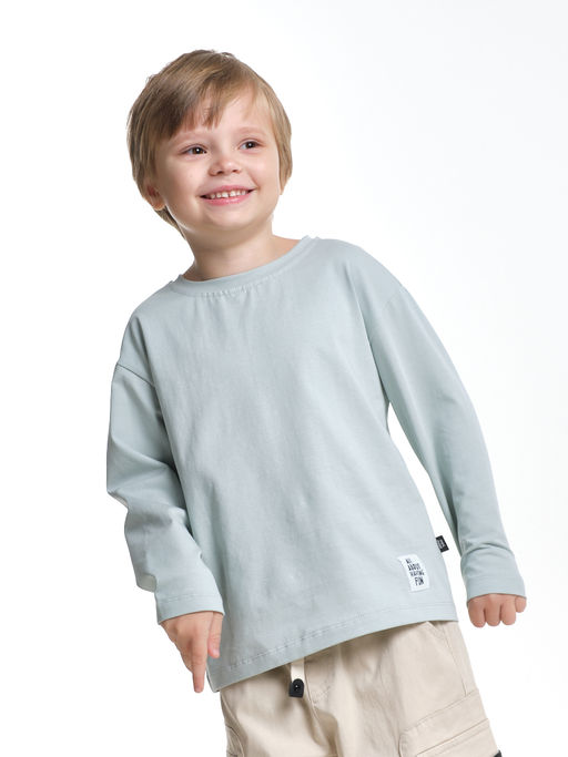 Базовый лонгслив для мальчика 22-6007 белый - Mini maxi фото 10