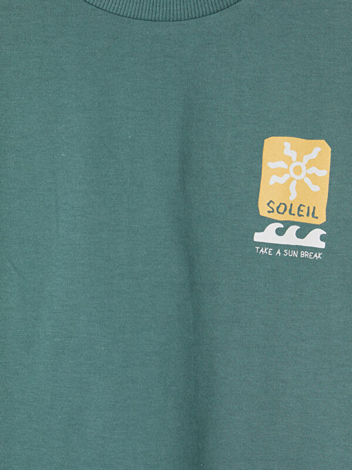 Bisiklet Yaka Bask?l? Erkek ?ocuk Atlet