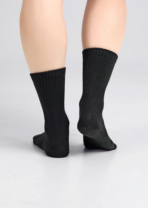 (CLE) Д2423 носки жен. вискоза-акрил (ЧЗ) черный