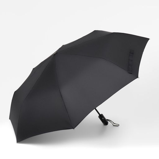 Зонт автоматический Black, 3 сложения, 8 спиц, R = 48 см, цвет чёрный