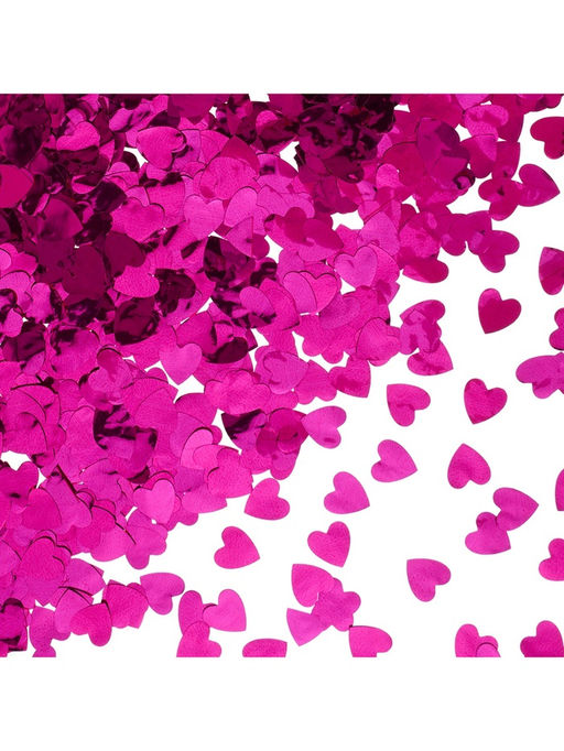 Конфетти «Сердце» фуксия, металлик, 1.5 см, 50 г