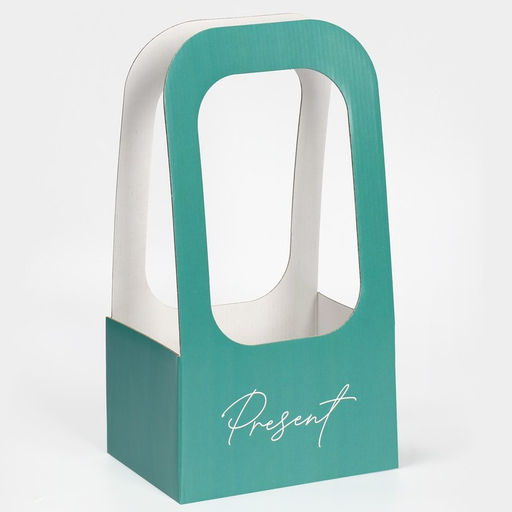 Коробка-переноска для цветов Present, 17 12 32 см - Дарите счастье фото 2