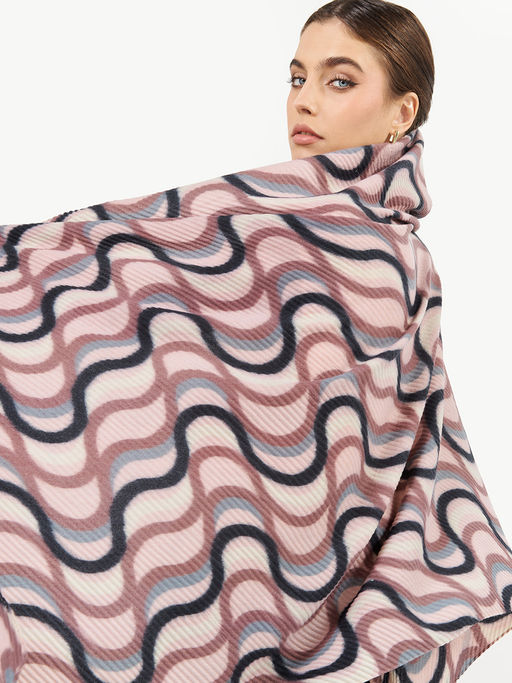 Большой, мягкий, тонкий и очень нежный двусторонний палантин с рисунком - Tantino фото 4