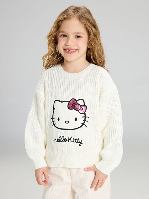 Hello Kitty Bask?l? K?z ?ocuk Kazak