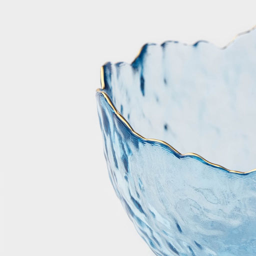 Салатник «Вулкан», 1 л, 19×9.5 см, стекло, голубой