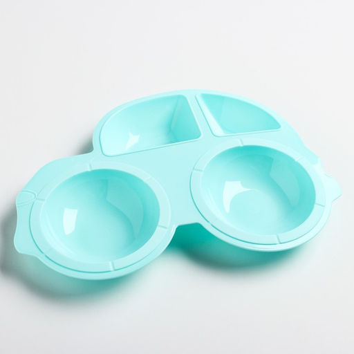 Тарелка детская с вилкой и ложкой, МИКС