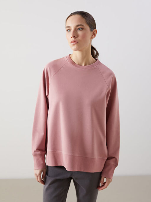 Bisiklet Yaka Oversize Kad?n Sweatshirt