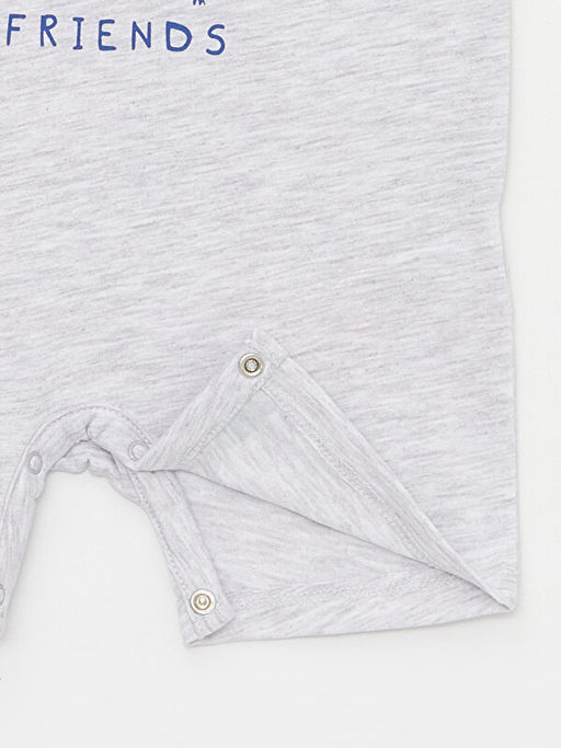 Bisiklet Yaka Bask?l? Erkek Bebek Tulum - Waikiki фото 3