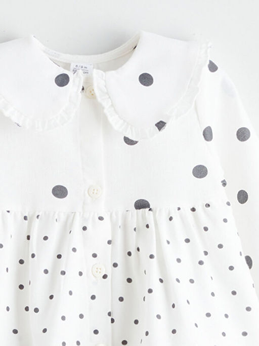 Bebe Yaka F?rf?rl? K?z Bebek Elbise