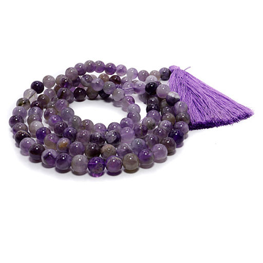 Четки из камня 108 бусин Аметист налаживает отношения в семье и с окружающими людьми