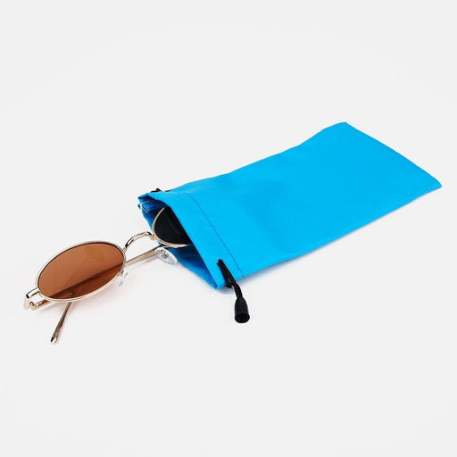 Цена за 20 шт. Футляр для очков на затяжке, ФАСОВКА 20 ШТ, 9 х 17.5 см, цвет голубой - Simaland фото 2