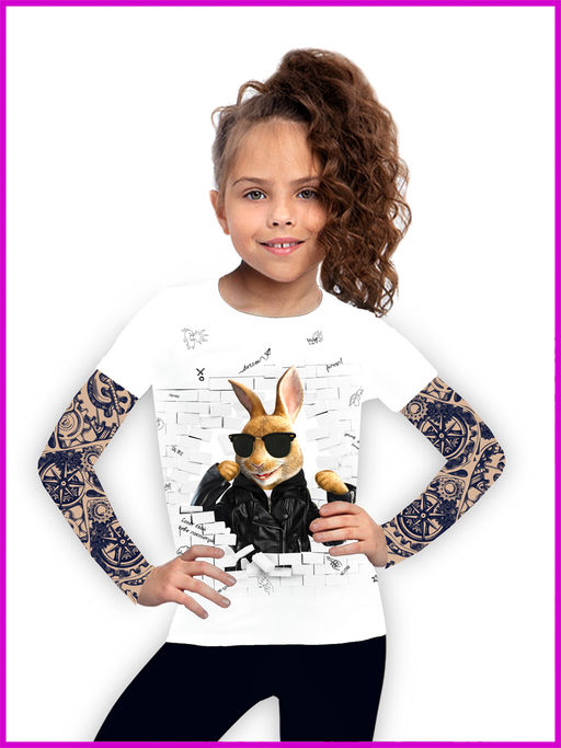 Футболка с длинным рукавом "Майк",белый