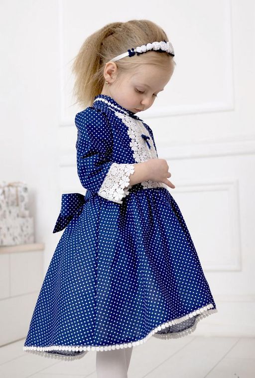 Платье МТ-422 горошек на синем - Etoelf фото 3