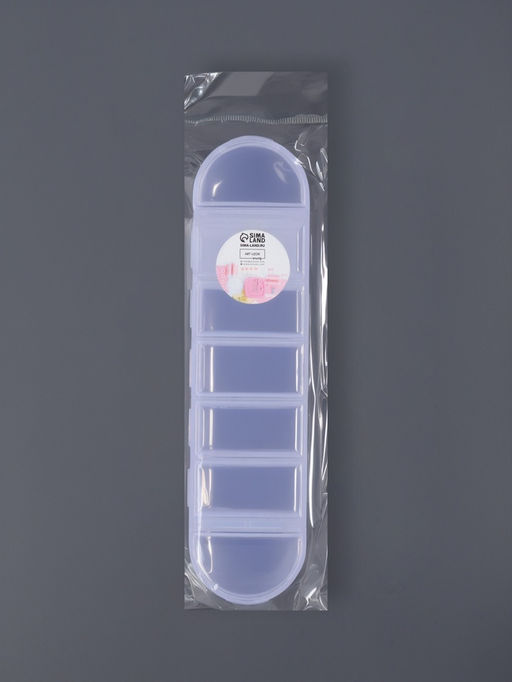 Органайзер для хранения мелочей, 7 ячеек, 19×5×2.9 см, прозрачный