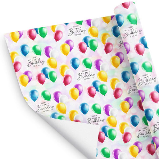 Цена за 10 шт. Бумага упаковочная глянцевая Happy Birthday, 50 × 70 см