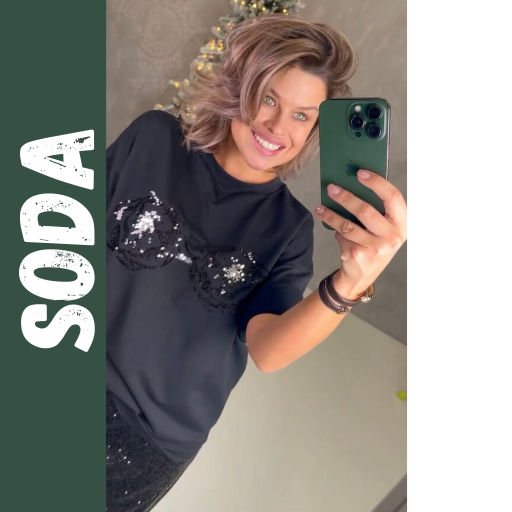 Футболка с вышивкой из паейток 5814 - Soda фото 9