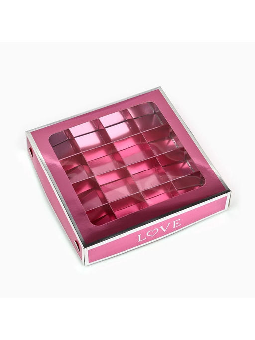 Цена за 5 шт. Коробка для конфет «Любовь», 18.5×18.5×3.5 см