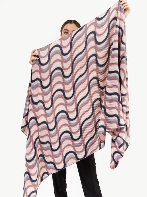 Большой, мягкий, тонкий и очень нежный двусторонний палантин с рисунком - Tantino фото 7