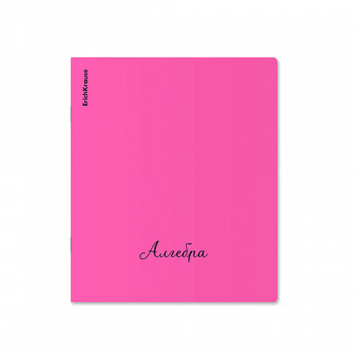 Цена за 6 шт. Тетрадь общая ученическая с пластиковой обложкой на скобе ErichKrause Neon ассорти, Алгебра, 48 листов, клетка фото 4