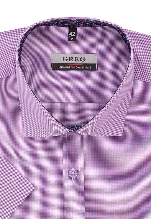 Сорочка мужская короткий рукав GREG 714/109/02/KZS/P/1