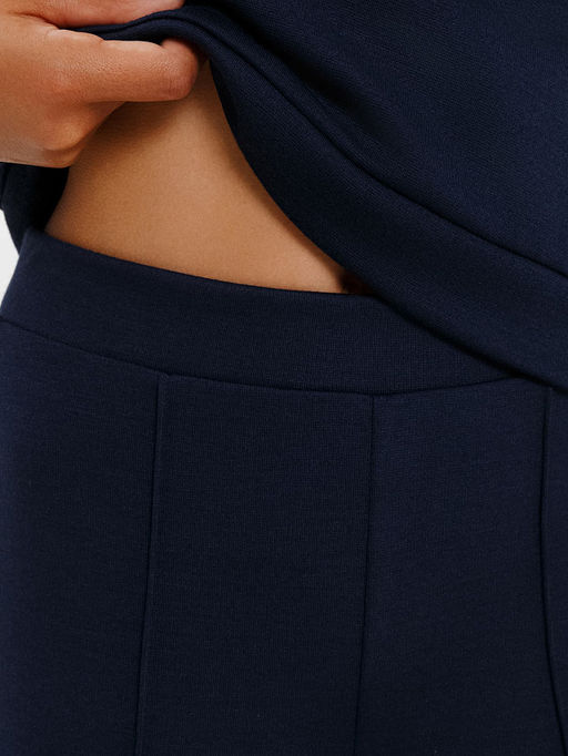 Однотонные легинсы в темно-синем цвете для девочек - Mark formelle фото 5