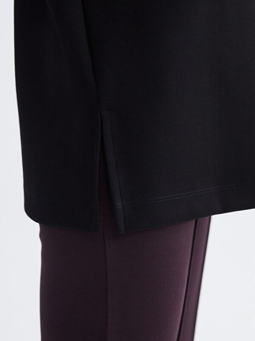 Bisiklet Yaka Bask?l? Oversize Kad?n Tunik