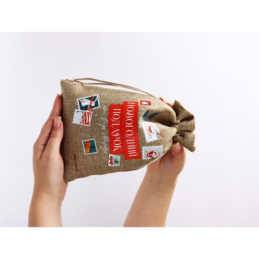 Набор мешков с термонаклейкой «Почта», холща, 3 штуки, 16 х 24 см