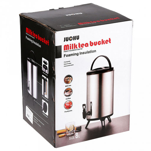 Термос из нержавеющей стали 6л, д22,5см h34-39,5см, кран, крышка и ручка пластмассовые, складные пластмассовые ножки, в подарочной коробке (Китай) - Домашняя мода фото 5