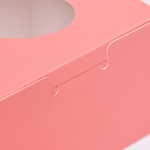 Цена за 4 шт. Коробка сборная подарочная, розовый, с фигурным окном «Сердце», 10×10×6.5 см