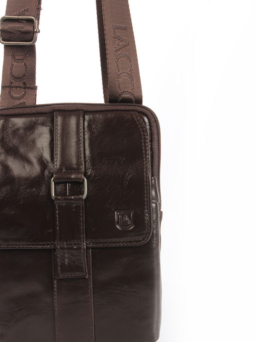LACCOMA сумка VIN33552-2-коричневый натуральная кожа хлопок  фото 3