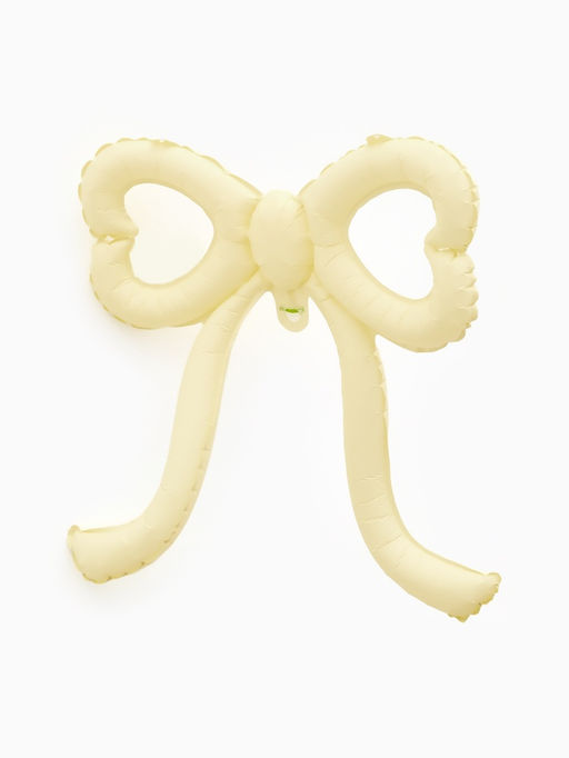 Цена за 3 шт. Воздушный шар фольгированный 22" «Бант», кремовый