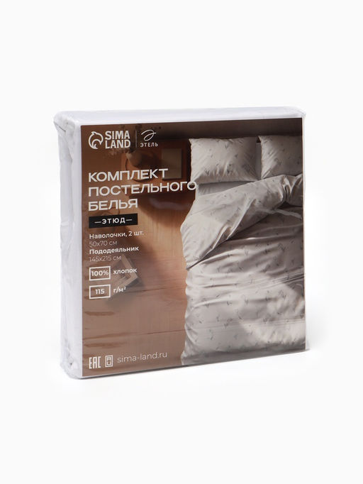 Постельное бельё 1.5-спальное «Этель. Этюд», 100% хлопок, сатин