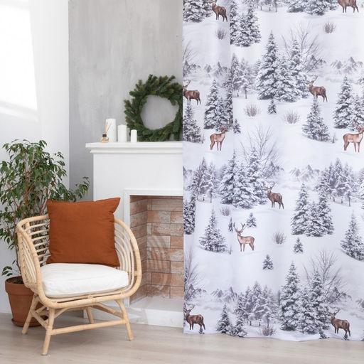 Шторы Этель Snow forest, 145?260 см, 2 шт., 140 г/м?